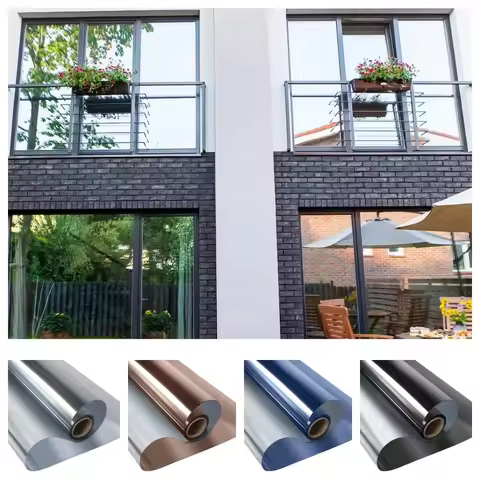 Length 2/3/5 m One Way Mirror Window Film for Home Self Adhesive Reflective Privacy Window Tint Heat