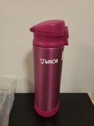 VACA 粉紅色保溫杯 彈蓋設計