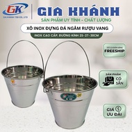 xô đựng nước xô đựng đá Xô Inox đựng đá ngâm r.ư.ợ.u v..a.n.g cao cấp Tithafac