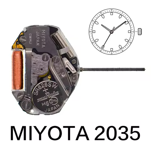 2035 Movement Miyota 2035 Quartz Movement Watch Three-Hand Calendarless Repair Calendar Parts Hot Sa