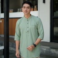 Baju Koko Pria Lengan 3/4 Koko Kurta Pakistan Linen