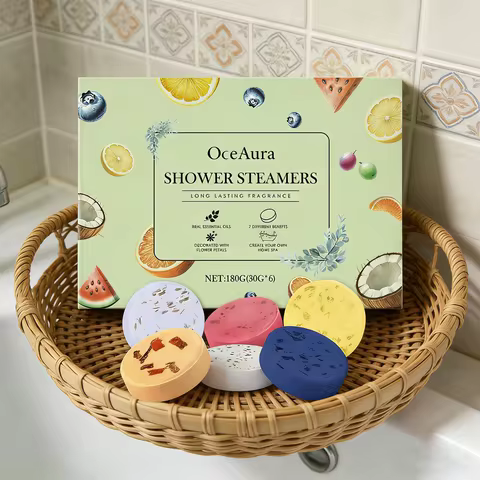 OCEAURA 180G Shower Steamers, Fresh Plant Scent, Invigorate The Mind, Helps Fall Asleep, Enjoy A Rel
