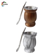 [chulisia] Yerba Mate Cup Set 8 Ounces Professional Versatile Easy to Clean Gourd Tea Cup Set for Te