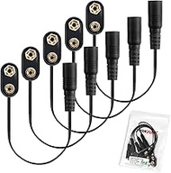 Chanzon UL Wires 9v Feamle Connector Battery Clip Converter 9 volt Eliminator Adapter Supply Plastic
