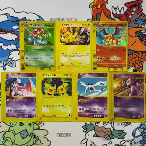 Japanese Diy Prxoy Pokemon E Card Promo Charizard Venusaur Pichu Brothers Mew Pikachu Mewtwo Collect
