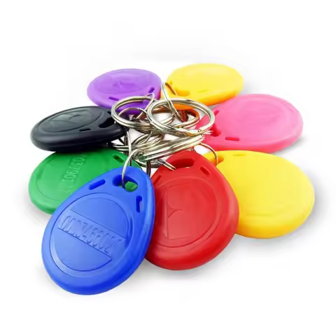 10-20pcs EM4100 125KHz Read-Only RFID ID Keyfob RFID Tag Tags With Key Ring Card Sticker Keyfob Toke