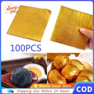 100PCS 10x10cm Chocolate Foil Wrapper Foil Wrapping Paper Non-Toxic Aluminum Foil Candy Wrapper
