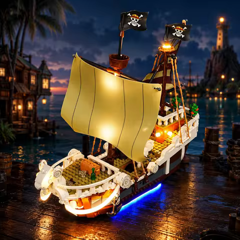 HPROSPER 5V LED Light (No Model) for Lego 75639 The Going Merry Pirate Ship Decorative Lamp With Bat