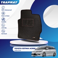 Car Mat For ~ Estima ACR50 2006 to 2015 (7 seater-Front no Armrest) TrapMat Customize Waterproof Car