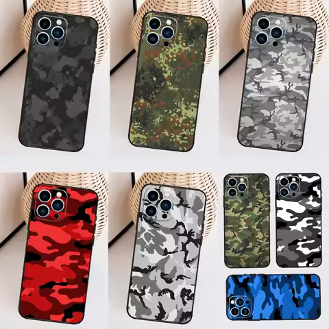 Army Camo Camouflage Case For OnePlus 13T 13R 12R 10R 15 13 12 11 8T 10T Nord CE 4 3 2 Lite N20 N30 