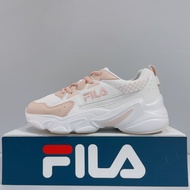 FILA HIDDEN TAPE Girls White Pink Racing Retro Time Sports Daddy Shoes Jogging 5-J329Y-115