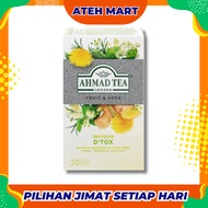 AHMAD TEA LONDON Infusion D'tox Teh Detox 20teabags HALAL