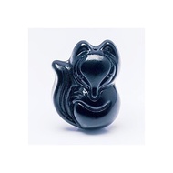 Feng Shui Stone Fox Pendant (Water Element - Black)