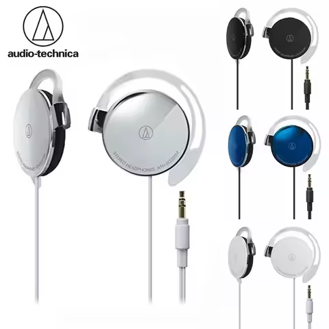 Original Audio-Technica ATH-EQ300M Ear Hook Wired Earphone With Control With Bulit-in Sport headset 