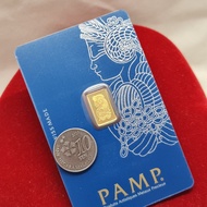 Murni Mewah Emas999.9, Gold Bar Pamp Gold Bar Fortuna G1 Gram 1860 1.6 cm Pd