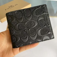 The new store opens.[Original Assembly Box] COACH Logo Leather Wallet Mini Men's Black