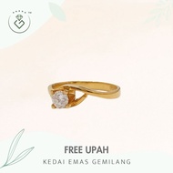 [Kedai Emas Gemilang] 2001168 {YS} Diamond Gold Ring(11)(2.37G)[835 Gold]