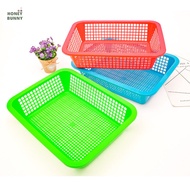 Rattan Basket Plastic Size 18x25x7cm And 22x29x7cm Blue Red Green