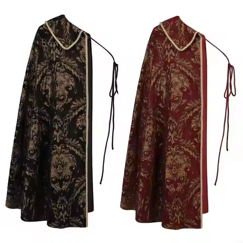 68UA Premium Renaissances Royal Cloak Adjustable Shoulder Design For Cosplay Event