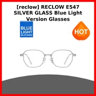 [reclow] RECLOW E547 SILVER GLASS Blue Light Version Glasses / Korean Glasses / Blue Light Version b