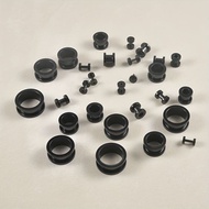 Laris Piercing Plug Telinga Stainless Steal - Plug Warna Hitam Pria dan Wanita Punk Tahan Karat Diam