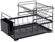 MMLLZEL Kitchen Storage Organizer Dish Drainer Drying Rack Metal Sink Holder Tray for Plates Bowl Cup Tableware Shelf Basket (Color : black-Strawberry Cake7)