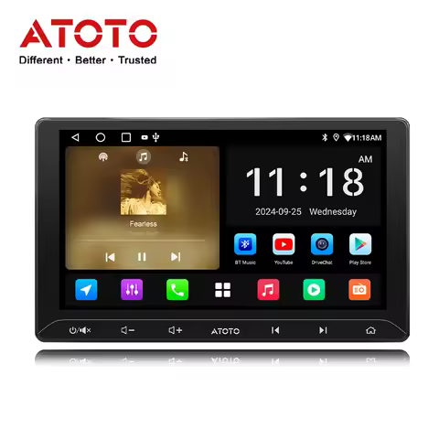ATOTO 10 inch 2 Din Android Car Radio Screen Carplay Android Auto Bluetooth Stereo Receiver Intellig