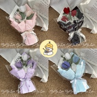 [AVAILABLE] tulip petal bouquet mixed with 3 flowers as a graduation gift, valentine February 14, Ma
