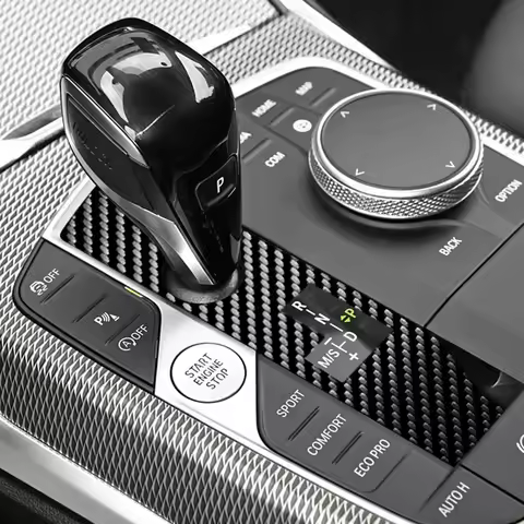 For BMW 2/3/4/i4 Series Z4 X3 X5 X6 X7 Car Gear Shift Panel Trim Frame Sticker Anti Scratch Interior