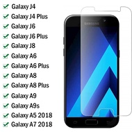 กระจกนิรภัยป้องกันเต็มพื้นที่บนสำหรับ J8 Samsung Galaxy J6 J4 A5 A6 A8 A7บวก2018 A9 A9S แก้วปกป้องหน