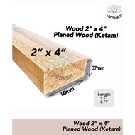 2" x 4" Planed Wood Solid (Meranti) Grade A [6 - 8 FT] / 2"x4" Kayu Ketam Solid (Meranti) Gred A Kay