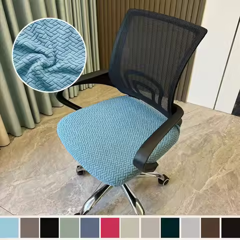 1pc Office Chair Covers Stretch Computer Chair Seat Washable Elastic Desk Chair Seat Protector Slipc
