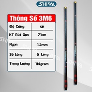 Cần Câu Tay SHIMANO 5H Carbon Cao Cấp GIÁ SIÊU RẺ Đủ size 2m7-3m6-4m5-5m4 - Cần Câu Đài Câu Đơn Shi