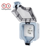 EU Plug Rainproof IP66  16A Waterproof Charging Socket Outdoor Socket Box