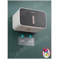 Ecoco rectangular toilet paper holder with extremely strong sticker