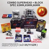 COMBO PACKAGE III(SUPERHEAD CNC+BLOCK ) Y15ZR/LC135 SPEC 63MM,65MM,66MM S1R THAILAND