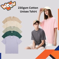 [Premium Quality] 230gsm Unisex Short Sleeve T-Shirt Regular Fit 100% Cotton