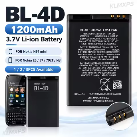 BL-4D Battery 1200mAh 3.7V Li-ion Replacement Battery for Nokia N97 Mini E5 E7 702T N8 Mobile Phone 