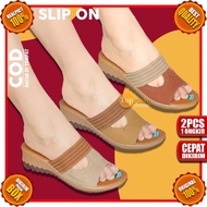 Sandal Flip Wanita Teplek Slop Tali Remaja Kekinian Selop Slip On