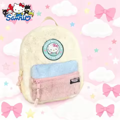 Sanrio Hello Kitty School Bag Cartoon Backpack Versatile Children Lovely Kindergarten Kids School Gi