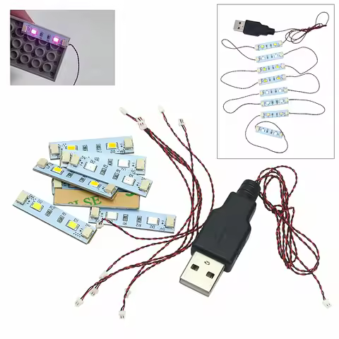 City Street Light Lamp Bricks DIY 0.8mm Pin 0.73CM X 3.1CM 3M Double-Sided LED Remote Control Buildi