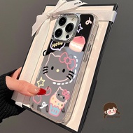 Mirror HelloKitty Phone Case For Samsung Galaxy S25 Edge S24 S23 S22 S21 S10 Plus S20 FE F55 F14 C55