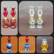 Worship Lamp, Bat Trang Ceramic Strawberry Lamp, Odorless Lamp Oil, Glass Oil Lamp