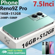 【Beli 1 Gratis 6】Asli resmi hp murah Reno 9Z PRO Handphone android 4g/5g 7.5inci 16GB + 512GB Garans