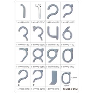 IDFR ODE Number 0 1 2 3 4 6 7 8? Chrome-Plated DIY Three-Dimensional Character Sticker Font Art Char