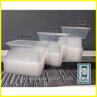 ☑ ✼ ◊☜ Microwavable Tub 10's 500ml/750ml/1000ml