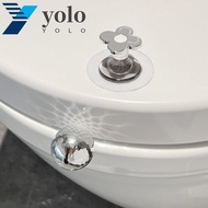 YOLO Toilet Seat Lifter, Plastic Silver Close Stool Seat Handle, Multifunctional Non-dirty Hand 3D Plating Toilet Seat Lifting Device Closet Wall Refrigerator