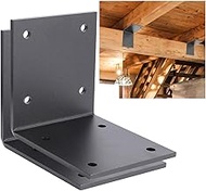 8x6'' Heavy Duty Steel Corner Brackets 2PCS, Load 660lb, 0.22'' Thick, 90 Degree, L Shape Plate, Ide