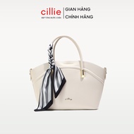 Cillie Women's Handbag with Elegant Vintage Style Silk Scarf T090