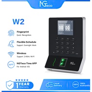 NGTeco W2 Fingerprint Time Attendance Machine WiFi/APP Time Recorder Bundy Clock Punch Card Machine